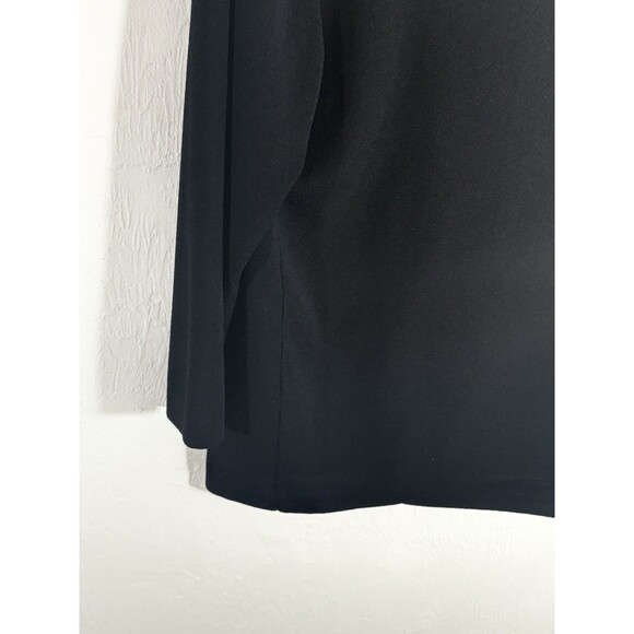 Chico’s Sz 3 Black 3/4 Sleeve Round Neck Pullover Career Sweater Women’s X-Large - Picture 3 of 6